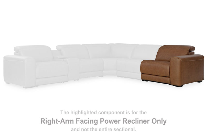 Magic Man Power Reclining Sectional Loveseat with Console